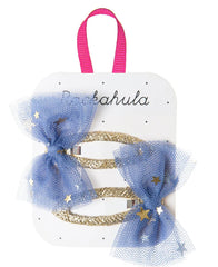 Rockahula Kids Moonlight Tulle Blue Bow Clips