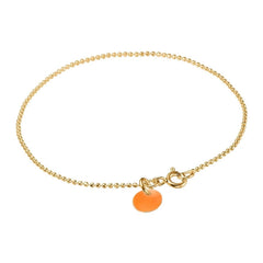 Enamel Copenhagen Bracelet Ball Chain - Apricot