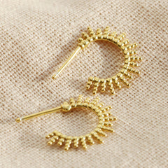 Lisa Angel - Gold Sterling Silver Sunbeam Hoop Earrings