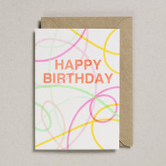 Petra Boase Happy Birthday Streamers Card