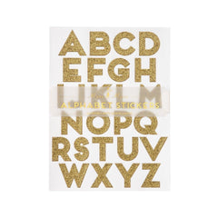 Meri Meri Gold Glitter Alphabet Sticker Sheets