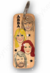 Abba Rustic Wooden Key Ring