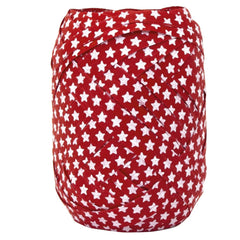 Stewo Giftwrap - Bio-degradable Cotton Ribbon Egg - Red & White Stars