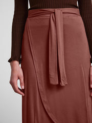 Pieces Elonora Midi Wrap Skirt - Henna