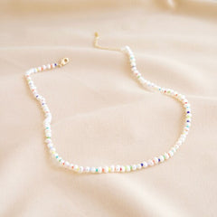 Lisa Angel Pearl With Myuki Beads Clasp Necklace