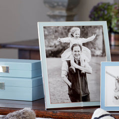 Addison Ross Powder Blue Enamel & Silver Frame