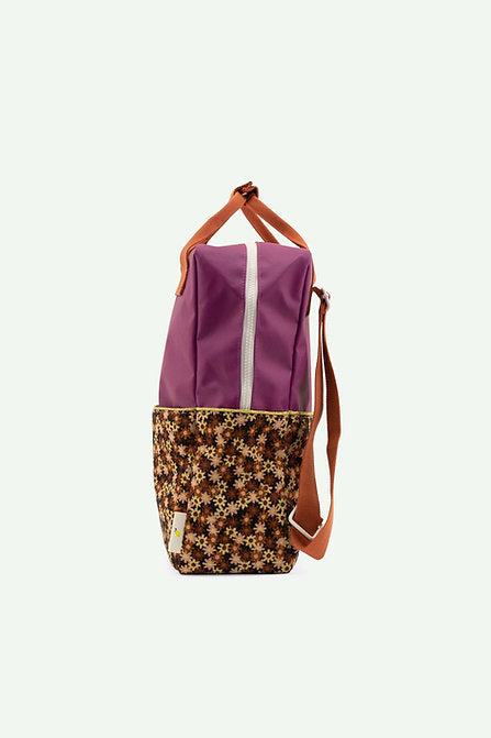 Sticky Lemon - Large Backpack Gold / Purple Tales + Flower 