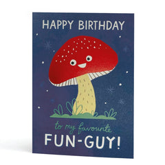 Stormy Knight Fun Guy Happy Birthday Red Card