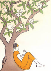 Canns Down Press - Magnolia Tree Greeting Card by Paula Cox