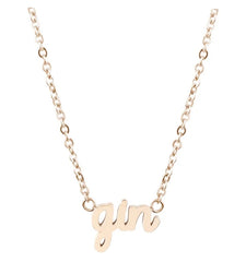 Gin Lettering Necklace