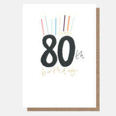 Caroline Gardner - Happy 80th Birthday Candles