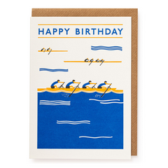 Archivist - Letterpress Happy Birthday Rowing Card