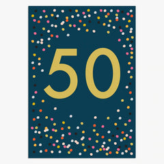Think Of Me - Age 50 Birthday Card