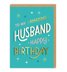 Ohh Deer - Amazing Husband - Letters Greeting Card