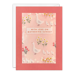 Geese Mothering Sunday Mother's Day Card with Paper Confetti - Paper Shakies by James Ellis