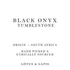 Lotus & Lapis Black Onyx Tumblestone