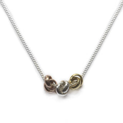 Tales From The Earth Silver Three Knots Necklace