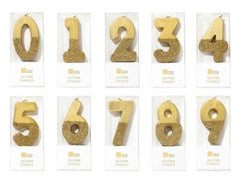 Gold Glitter Number Candles - Talking Tables