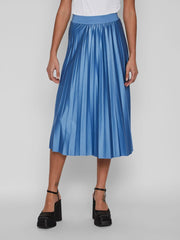 Vila Nitban Pleat Skirt - Federal Blue