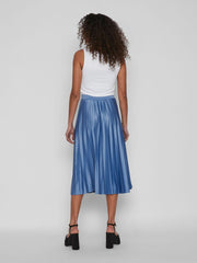 Vila Nitban Pleat Skirt - Federal Blue