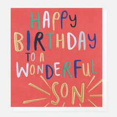Caroline Gardner - Happy Birthday Wonderful Son Card