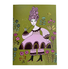 Lush Designs - Bubble Pipe Lady Greeting Card