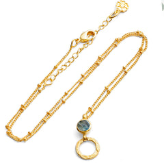 Azuni Larissa Gemstone Necklace - Labradorite