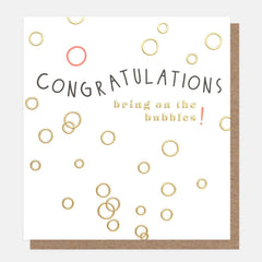 Caroline Gardner - Bubbles Congratulations Card