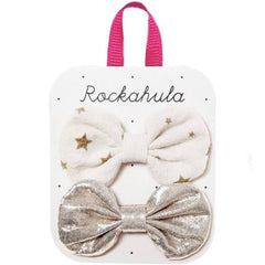 Rockahula Kids Scattered Stars Bow Clips Ivory
