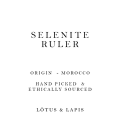Lotus & Lapis Selenite Ruler