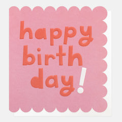 Caroline Gardner - Pink Scallop Birthday Card