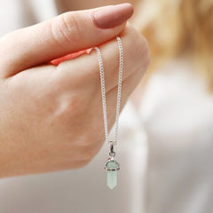 Lisa Angel - Silver Adventurine Point Necklace