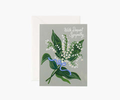 Rifle Paper Card Lily of the Valley Sympathy