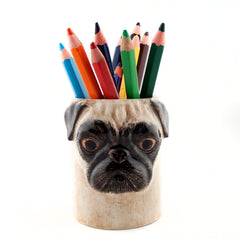 Quail Ceramics Pug Pencil Pot