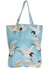 One Hundred Stars Stork Sky Blue Canvas Bag