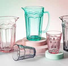 Sass & Belle Clarisse Glass Jug - Turquoise