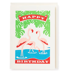 Flamingo Birthday Card - Archivist Press