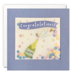 James Ellis Congratulations Popping Champagne Shakies Card