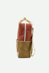 Sticky Lemon - Large Backpack Colourblocking | Fig Brown + Apple Tree + Vanilla Sorbet
