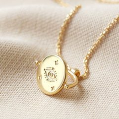 Lisa Angel - Spinning Disc Eye Necklace In Gold