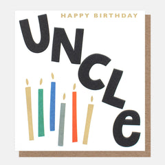 Caroline Gardner - Candles Birthday Card For Uncle