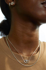 Estella Bartlett Linked Hearts Necklace - Silver plated