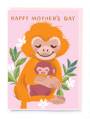 Noi Publishing Happy Mother’s Day Mum and Baby Monkey Card