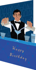 Roger La Borde Lasercut Bartender Birthday Card