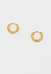 Estella Bartlett Beaded Mini Huggie Hoop Earrings- Gold