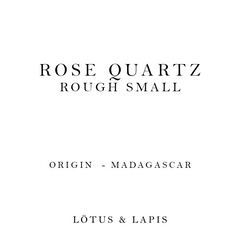 Lotus & Lapis Rose Quartz Rough Small