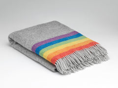 McNutt of Donegal Rainbow Stripe Throw Blanket