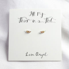 Lisa Angel - Mixed Metal Two Peas in a Pod Stud Earrings