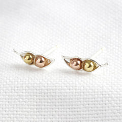 Lisa Angel - Mixed Metal Two Peas in a Pod Stud Earrings