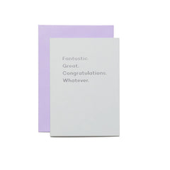 Fantastic. Great. Congratulations. - Mean Mail Cards